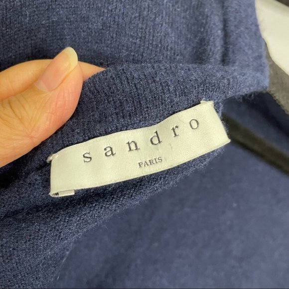 Sandro Wool Cashmere Crossover Back Anita Sweater - Picture 9 of 11